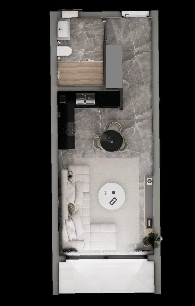 Rzut mieszkania typu Studio Grand w Lagoon Verde